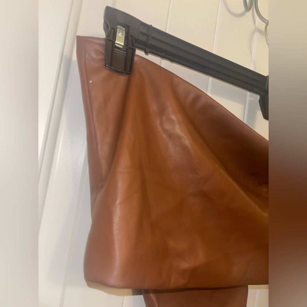 Eloquii halter brown faux leather crop top size 20 - Picture 6 of 11